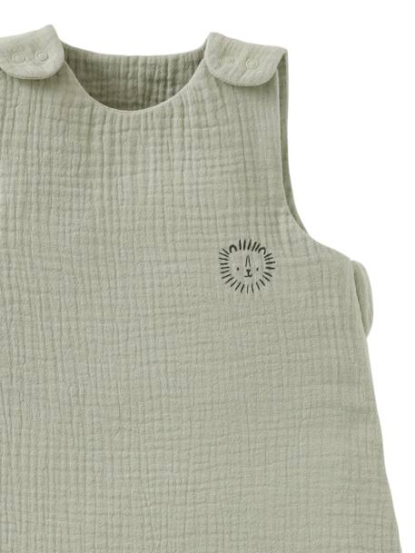Gigoteuse été sans doublure en gaze de coton Bio*, personnalisable bleu grisé+corail+vert sauge - vertbaudet enfant 