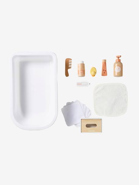 Bathtub Accessories Set  in FSC® Wood for Dolls white - vertbaudet enfant 