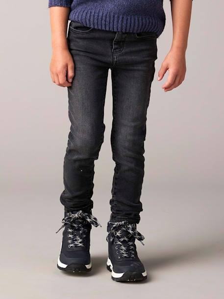 Jean garçon slim morphologique FIN denim black+DENIM BRUT+denim gris+DENIM GRIS FONCE+double stone+STONE - vertbaudet enfant 