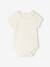 Lot de 2 bodies bébé naissance col fantaisie manches courtes corail+vert sauge - vertbaudet enfant 
