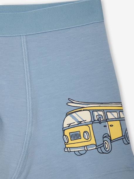 Lot de 5 boxers stretch garçon bleu ciel - vertbaudet enfant 