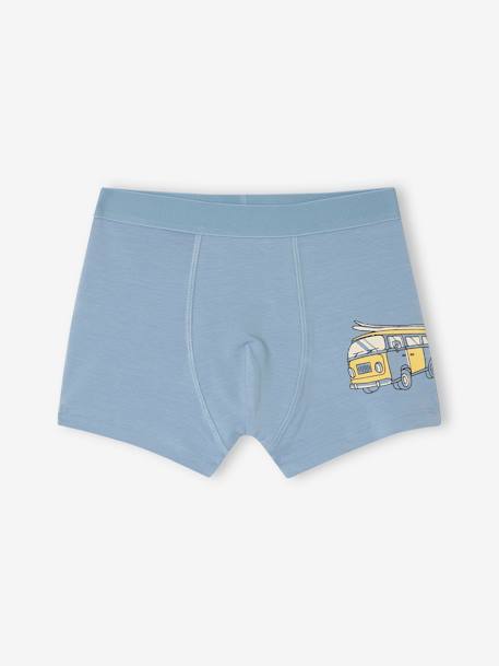 Lot de 5 boxers stretch garçon bleu ciel - vertbaudet enfant 