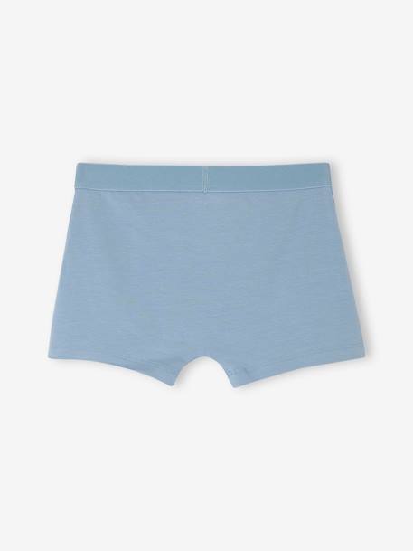 Lot de 5 boxers stretch garçon bleu ciel - vertbaudet enfant 