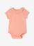 Lot de 2 bodies bébé naissance col fantaisie manches courtes corail+vert sauge - vertbaudet enfant 