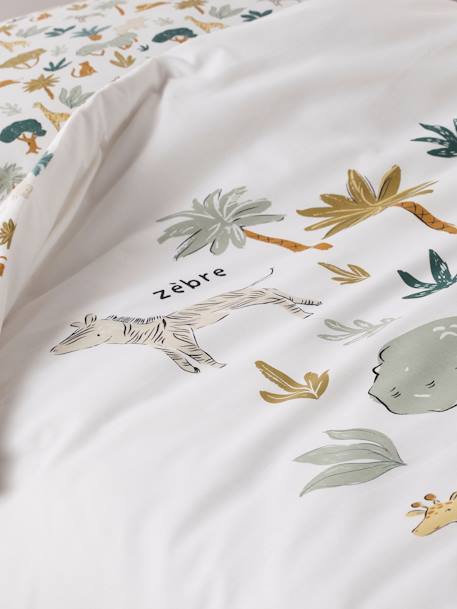 Parure housse de couette et taie d'oreiller bébé SAVANA multicolore - vertbaudet enfant 