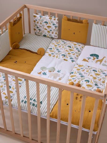 Cot / Playpen Bumper, Savana multicoloured - vertbaudet enfant 