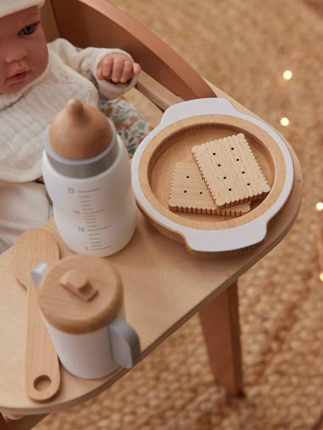 Set accessoires repas poupon en bois FSC® blanc - vertbaudet enfant 