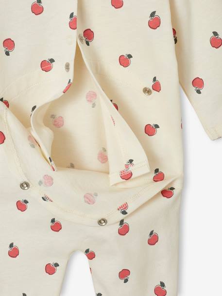 Lot de 2 pyjamas bébé fille pommes vert sauge - vertbaudet enfant 
