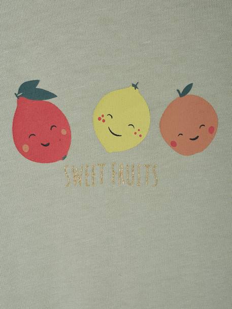 Lot de 2 pyjamas bébé fille pommes vert sauge - vertbaudet enfant 