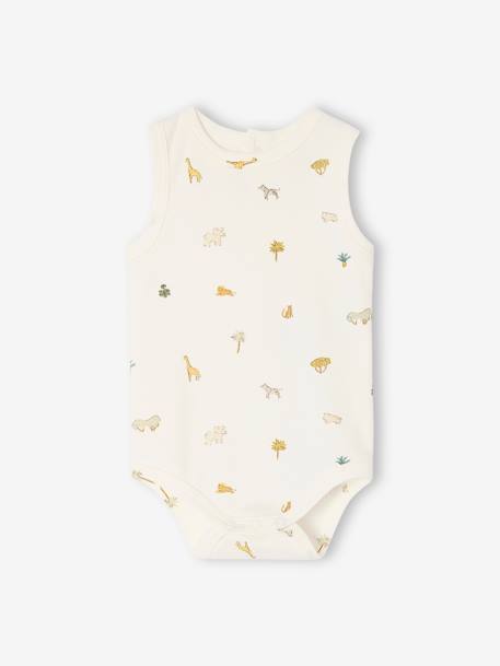 5 pack of sleeveless baby bodysuits sage green - vertbaudet enfant 