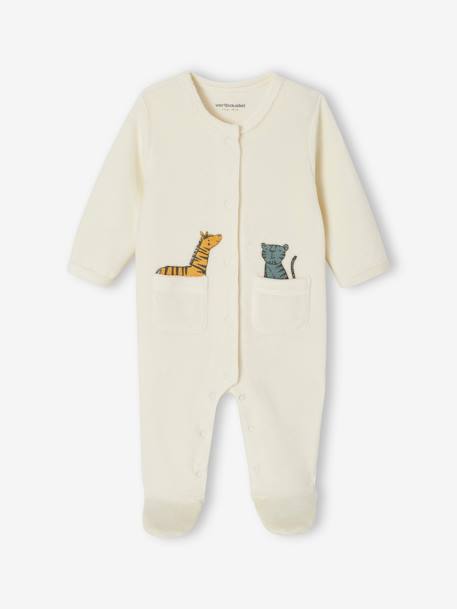 Pack of 2 velvet sleepsuits yellow - vertbaudet enfant 