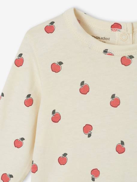 Lot de 2 pyjamas bébé fille pommes vert sauge - vertbaudet enfant 