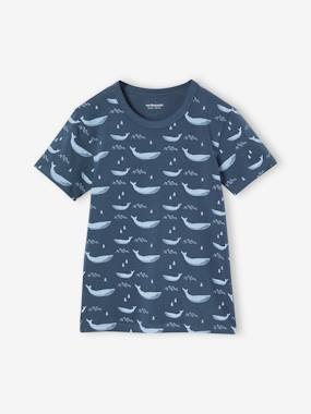 Garçon-Lot de 3 t-shirts "Baleine" garçon manches courtes