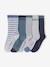 Lot de 5 paires de chaussettes rayées garçon BASICS gris chiné - vertbaudet enfant 