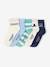 Lot de 5 paires de chaussettes 'US skate' garçon bleu ciel - vertbaudet enfant 