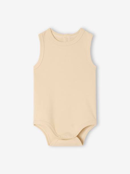 5 pack of sleeveless baby bodysuits sage green - vertbaudet enfant 
