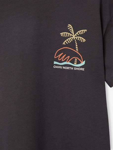 T-shirt garçon motifs devant et dos anthracite+blanc+bleu ciel+bleu océan+bois de rose - vertbaudet enfant 