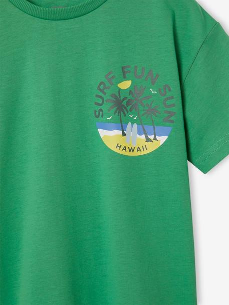 Boys' T-shirt with chest motif green - vertbaudet enfant 