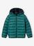 Doudoune garçon légère à capuche bleu moyen+marine+noir+noisette+noix de pécan+olive+rouge+vert émeraude - vertbaudet enfant 