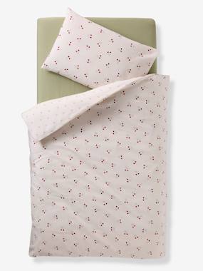 -Parure housse de couette et taie d'oreiller bébé CHERRY