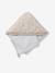 Cape de bain gaze de coton personnalisable + gant de toilette CHERRY beige imprimé - vertbaudet enfant 