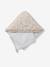 Hooded towel + washcloth CHERRY printed beige - vertbaudet enfant 