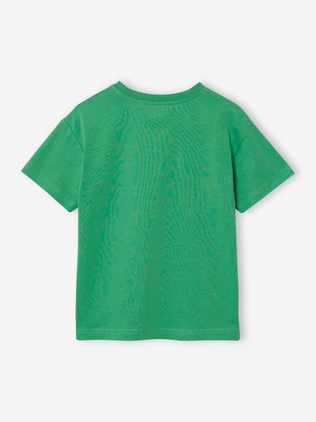 Boys' T-shirt with chest motif green - vertbaudet enfant 