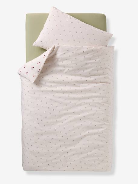 CHERRY baby duvet cover and pillowcase set printed beige - vertbaudet enfant 
