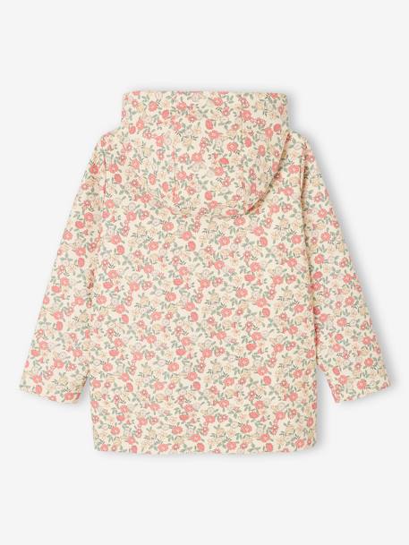 Ciré fille à capuche imprimé marine+multicolore+vanille - vertbaudet enfant 