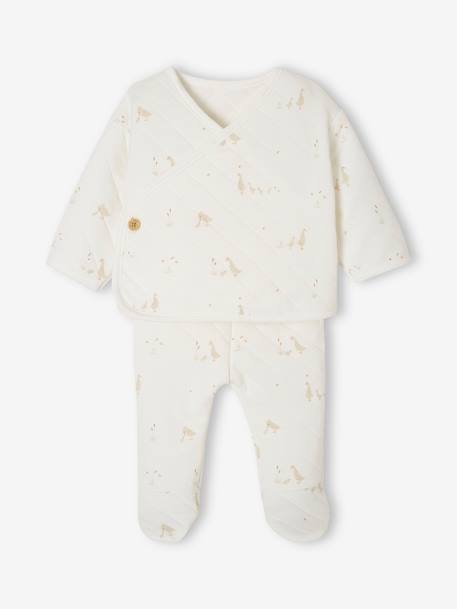 Goose print newborn outfit ecru - vertbaudet enfant 