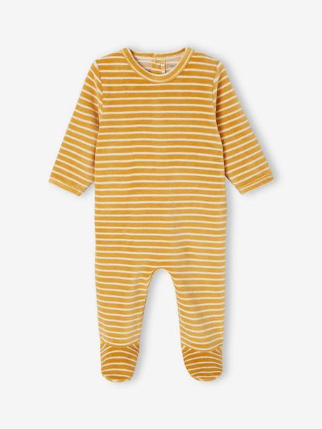 Pack of 2 velvet sleepsuits yellow - vertbaudet enfant 