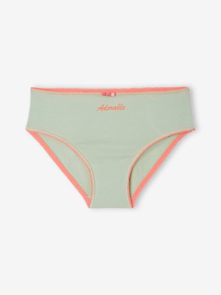 Lot de 5 culottes fantaisie fille turquoise - vertbaudet enfant 