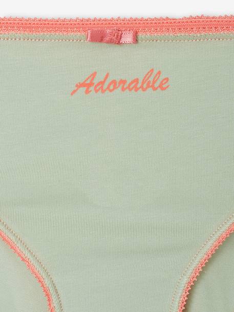 Lot de 5 culottes fantaisie fille turquoise - vertbaudet enfant 