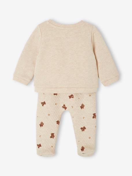 Bear sleepsuit set marl beige - vertbaudet enfant 