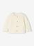 Gilet bébé naissance maille point mousse beige chiné+écru+marine - vertbaudet enfant 