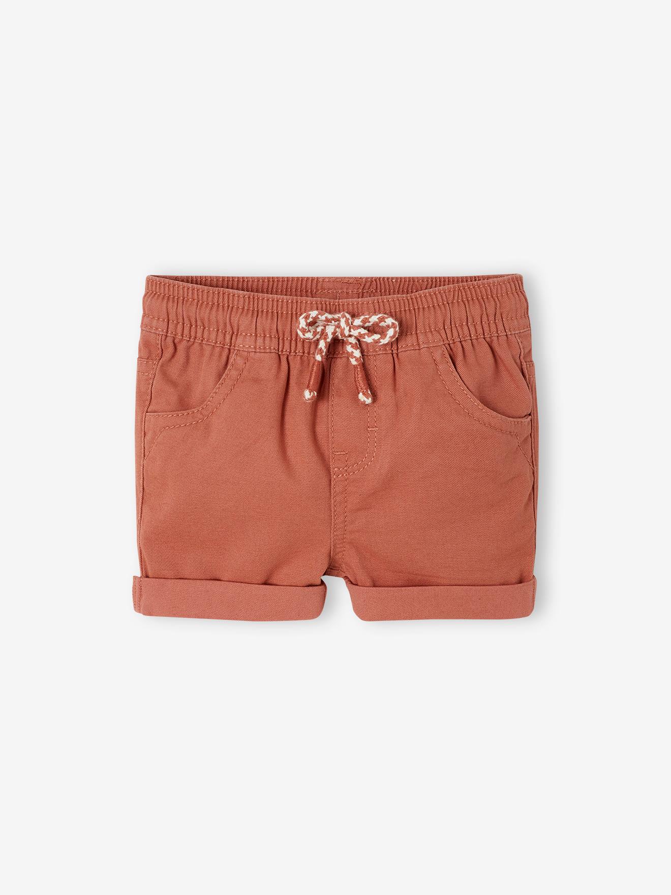 Short D'été Garçon 100% Coton - Coupe Genou Avec Cordon Et Poches - Taille 134-176 - Confort Sport & Loisirs