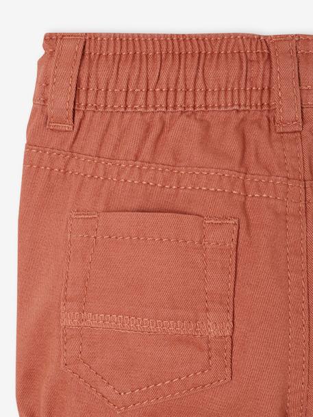 Short bébé garçon en toile taille élastiquée cappuccino+terracotta - vertbaudet enfant 