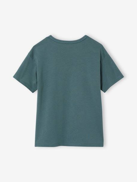 T-shirt garçon motifs graphiques manches courtes blanc+bleu nuit+vert d'eau - vertbaudet enfant 