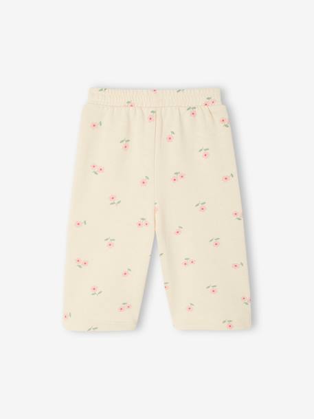 Pantalon large motifs fleurs bébé vanille - vertbaudet enfant 