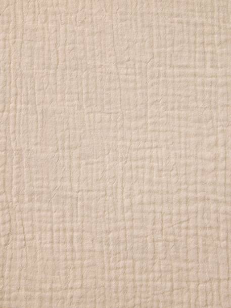 Plain Fitted Sheet in Organic Cotton* Gauze for Babies ochre+sage green+vanilla - vertbaudet enfant 