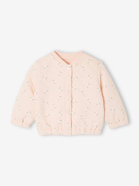 Gilet bébé matelassé rose pâle - vertbaudet enfant 