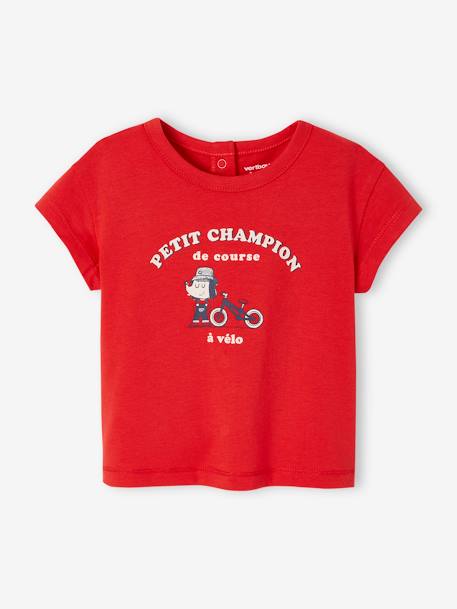 Lot de 2 T-shirts Basics bébé manches courtes rouge - vertbaudet enfant 