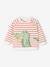 Sweat bébé en molleton rayé bleu+rayé vert+tomette - vertbaudet enfant 