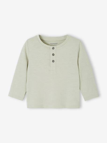 Lot 2 tee-shirts tunisiens bébé manches longues vert de gris - vertbaudet enfant 