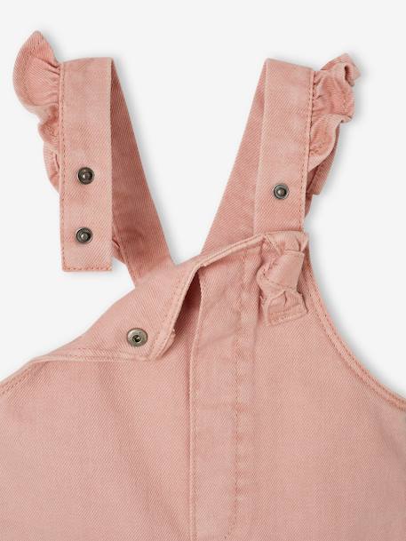 Salopette bébé bretelles à volants lilas+rose poudré - vertbaudet enfant 
