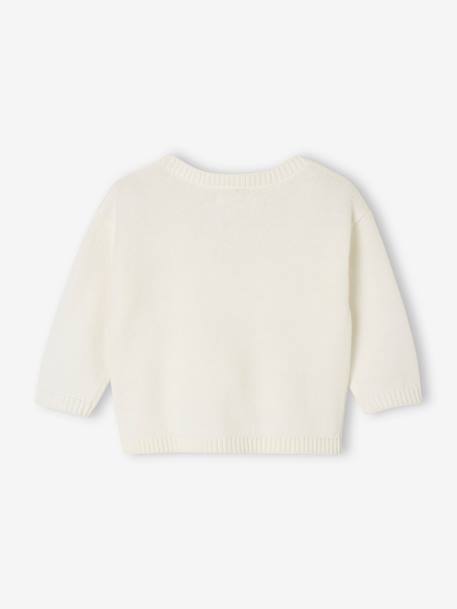 Fine Knit Cardigan for Boys white - vertbaudet enfant 