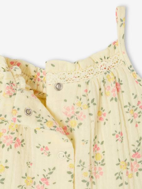 Floral dress and bloomers set for newborn pale yellow - vertbaudet enfant 