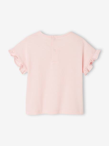 T-shirt bébé à message en coton bio rose pâle - vertbaudet enfant 