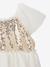 Short Sleeve Dress with Button-Up & Sequins at the Back white - vertbaudet enfant 