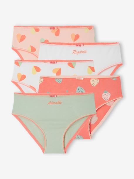 Lot de 5 culottes fantaisie fille turquoise - vertbaudet enfant 